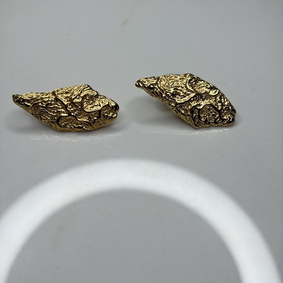 Women’s gold statement earrings stainless  steel - Picture 2 of 6